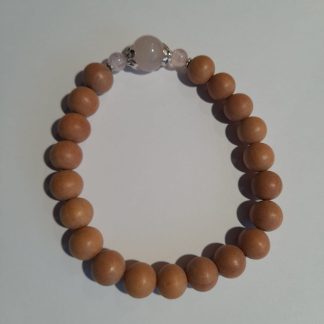 Pulsera 20 sándalos y tres perlas